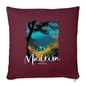Madeira Island Portugal Vacation Souvenir Tours - Sofa pillowcase 17,3'' x 17,3'' (45 x 45 cm) - burgundy - Front