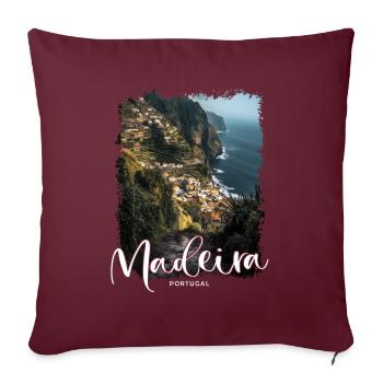 Madeira Island Portugal Vacation Souvenir Tours - Sofa pillowcase 17,3'' x 17,3'' (45 x 45 cm) - burgundy - Front