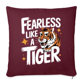 Tigre Animal Zoo Animal sauvage - Housse de coussin décorative 45 x 45 cm - bordeaux - Devant
