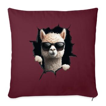 Funny Alpaca Alpaca Lover Cute Zoo Animals - Sofa pillowcase 17,3'' x 17,3'' (45 x 45 cm) - burgundy - Front