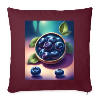 Leckere Heidelbeeren - Sofakissenbezug 45 x 45 cm - Burgunderrot - Vorne