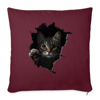 Funny Cats Cat Owner Cute Cat Pet - Sofa pillowcase 17,3'' x 17,3'' (45 x 45 cm) - burgundy - Front