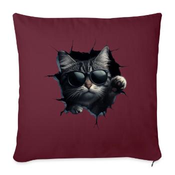 Funny Cats Cat Owner Cute Cat Pet - Sofa pillowcase 17,3'' x 17,3'' (45 x 45 cm) - burgundy - Front