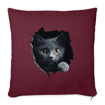 Funny Cats Cat Owner Cute Cat Pet - Sofa pillowcase 17,3'' x 17,3'' (45 x 45 cm) - burgundy - Front