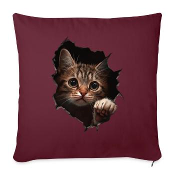 Funny Cats Cat Owner Cute Cat Pet - Sofa pillowcase 17,3'' x 17,3'' (45 x 45 cm) - burgundy - Front