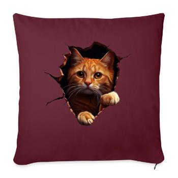Funny Cats Cat Owner Cute Cat Pet - Sofa pillowcase 17,3'' x 17,3'' (45 x 45 cm) - burgundy - Front