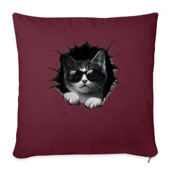 Funny Cats Cat Owner Cute Cat Pet - Sofa pillowcase 17,3'' x 17,3'' (45 x 45 cm) - burgundy - Front