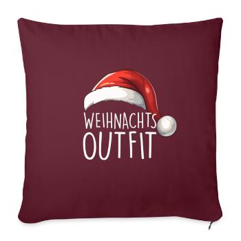 Joyeux Noël - Housse de coussin décorative 45 x 45 cm - bordeaux - Devant