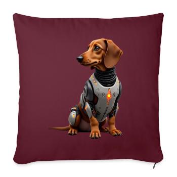 Funny Robot Dog Cyborg Animal AI Dog Robot - Sofa pillowcase 17,3'' x 17,3'' (45 x 45 cm) - burgundy - Front