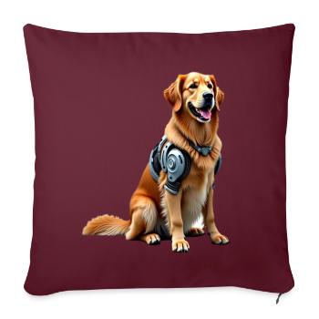 Funny Robot Dog Cyborg Animal AI Dog Robot - Sofa pillowcase 17,3'' x 17,3'' (45 x 45 cm) - burgundy - Front