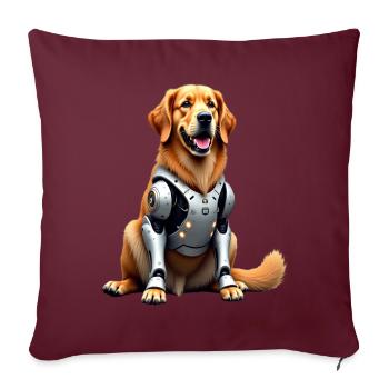 Funny Robot Dog Cyborg Animal AI Dog Robot - Sofa pillowcase 17,3'' x 17,3'' (45 x 45 cm) - burgundy - Front