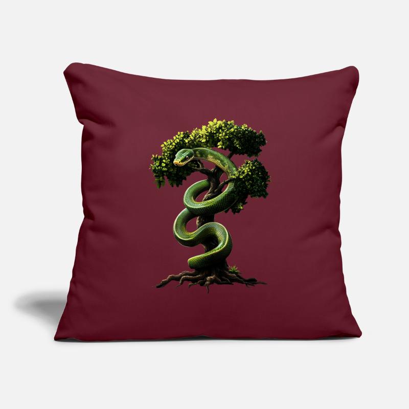 Green Tree Python Snakes Lover Terrarium Sofa pillowcase 17,3'' x 17,3'' (45 x 45 cm)