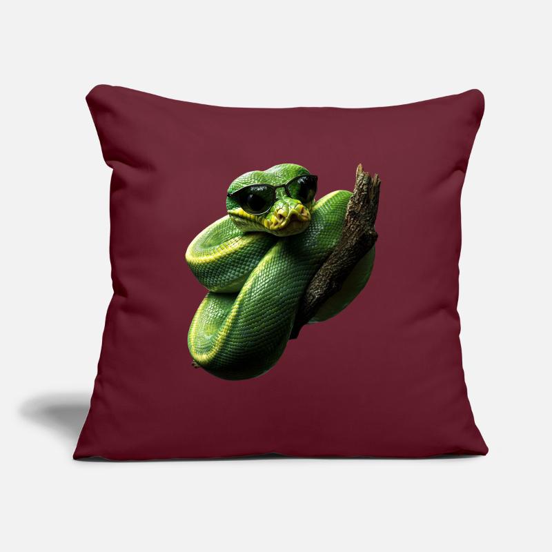 Green Tree Python Snakes Lover Terrarium Sofa pillowcase 17,3'' x 17,3'' (45 x 45 cm)