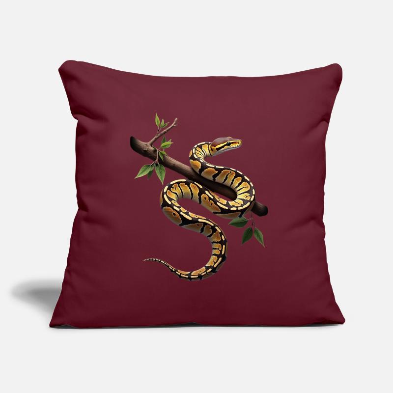 Roi Python Serpents Amoureux Terrarium Python Housse de coussin décorative 45 x 45 cm