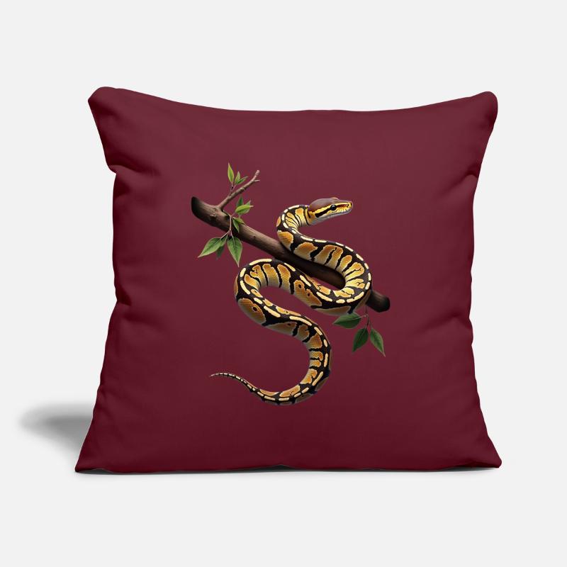 Roi Python Serpents Amoureux Terrarium Python Housse de coussin décorative 45 x 45 cm