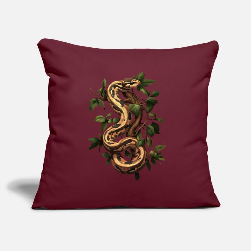 Roi Python Serpents Amoureux Terrarium Python Housse de coussin décorative 45 x 45 cm