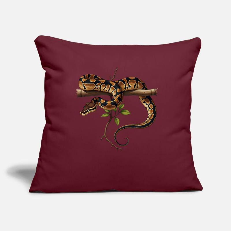 Roi Python Serpents Amoureux Terrarium Python Housse de coussin décorative 45 x 45 cm