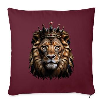Lion Lover Wildlife Safari Art Lion Colorful - Sofa pillowcase 17,3'' x 17,3'' (45 x 45 cm) - burgundy - Front