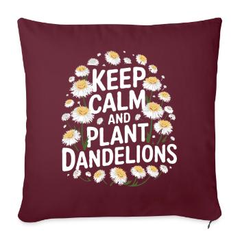 Dandelion Dandelion Lover Floral Floral - Housse de coussin décorative 45 x 45 cm - bordeaux - Devant