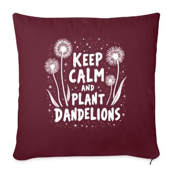 Dandelion Dandelion Lover Floral Floral - Housse de coussin décorative 45 x 45 cm - bordeaux - Devant