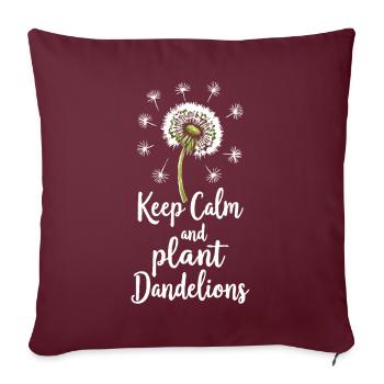 Dandelion Dandelion Lover Floral Floral - Housse de coussin décorative 45 x 45 cm - bordeaux - Devant