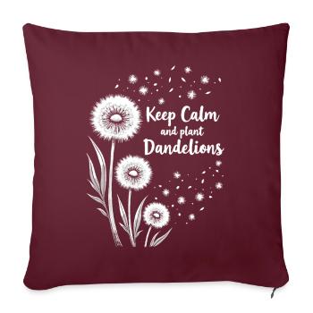 Dandelion Dandelion Lover Floral Floral - Housse de coussin décorative 45 x 45 cm - bordeaux - Devant