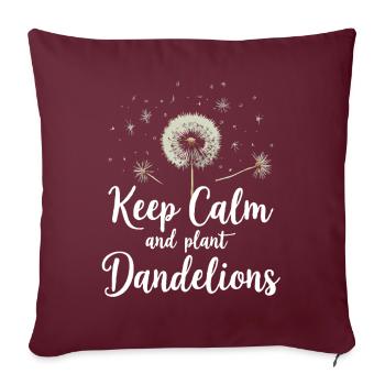 Dandelion Dandelion Lover Floral Floral - Housse de coussin décorative 45 x 45 cm - bordeaux - Devant