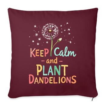 Dandelion Dandelion Lover Floral Floral - Housse de coussin décorative 45 x 45 cm - bordeaux - Devant