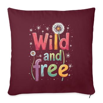 Dandelion Dandelion Lover Floral Floral - Housse de coussin décorative 45 x 45 cm - bordeaux - Devant