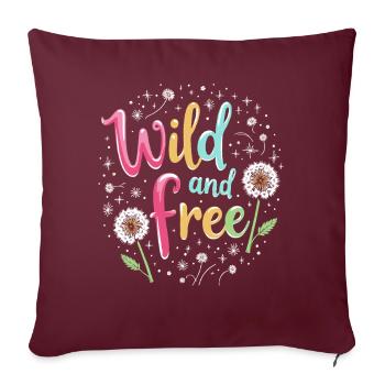 Dandelion Dandelion Lover Floral Floral - Housse de coussin décorative 45 x 45 cm - bordeaux - Devant