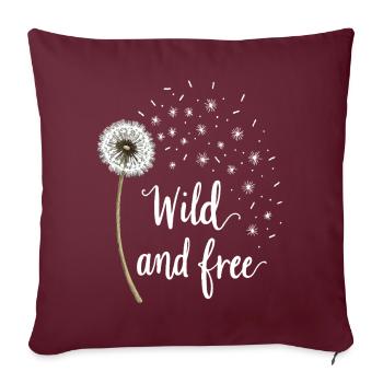 Dandelion Dandelion Lover Floral Floral - Housse de coussin décorative 45 x 45 cm - bordeaux - Devant