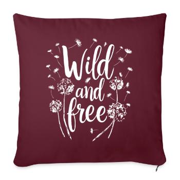 Dandelion Dandelion Lover Floral Floral - Housse de coussin décorative 45 x 45 cm - bordeaux - Devant