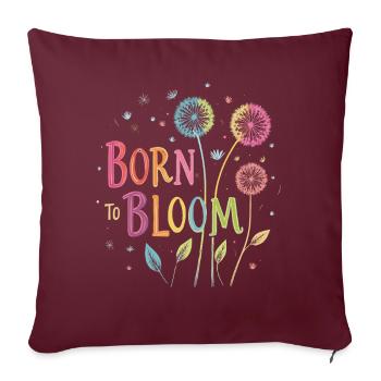 Dandelion Dandelion Lover Floral Floral - Housse de coussin décorative 45 x 45 cm - bordeaux - Devant