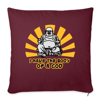 i have the body of a god - Sofa pillowcase 17,3'' x 17,3'' (45 x 45 cm) - burgundy - Front