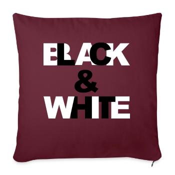 Black & White - Sofakissenbezug 45 x 45 cm - Burgunderrot - Vorne