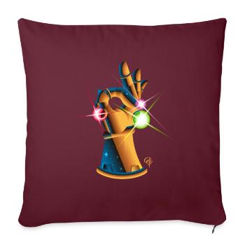Jeu de Gauntlet à l'infini - Housse de coussin décorative 45 x 45 cm - bordeaux - Devant