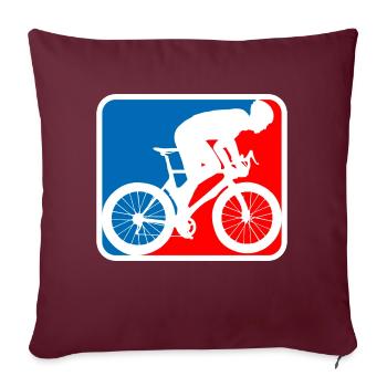 road bike logo - Sofa pillowcase 17,3'' x 17,3'' (45 x 45 cm) - burgundy - Front