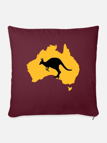 Australien - Sofakissenbezug 45 x 45 cm - Burgunderrot