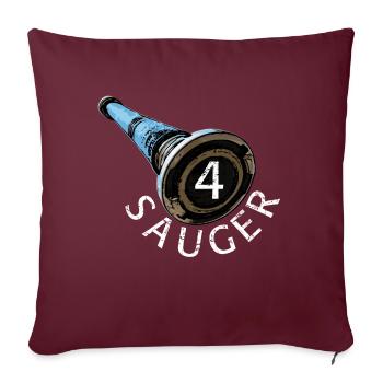 Conception compétition incendie - 4 ventouses - Housse de coussin décorative 45 x 45 cm - bordeaux - Devant