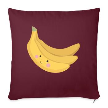 Banane - Sofakissenbezug 45 x 45 cm - Burgunderrot - Vorne