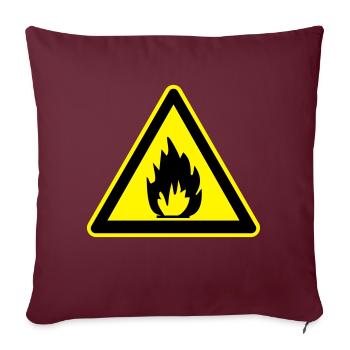 inflammable sign - Sofakissenbezug 45 x 45 cm - Burgunderrot - Vorne
