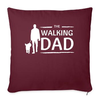 The Walking Dad The Walking Dad Dog Father child - Sofa pillowcase 17,3'' x 17,3'' (45 x 45 cm) - burgundy - Front
