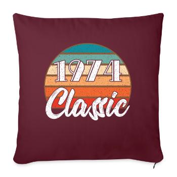 Anniversary Birthday 1974 Classic Colors Design - Sofakissenbezug 45 x 45 cm - Burgunderrot - Vorne