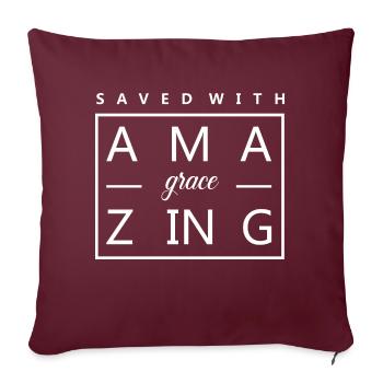 Proverbes chrétiens - Housse de coussin décorative 45 x 45 cm - bordeaux - Devant