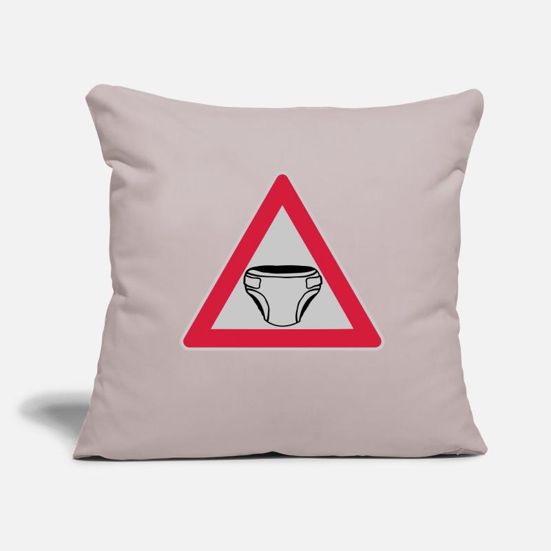 Caution Shield Diaper Sofa pillowcase 17,3'' x 17,3'' (45 x 45 cm)