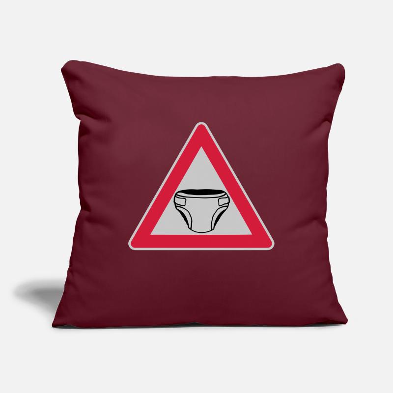 Caution Shield Diaper Sofa pillowcase 17,3'' x 17,3'' (45 x 45 cm)