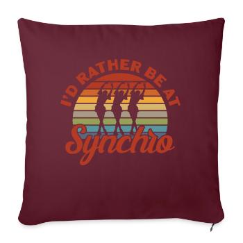 Je préfère être à la synchro - Housse de coussin décorative 45 x 45 cm - bordeaux - Devant
