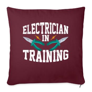 Electrician In Training Profession Electrical Eng - Sofakissenbezug 45 x 45 cm - Burgunderrot - Vorne