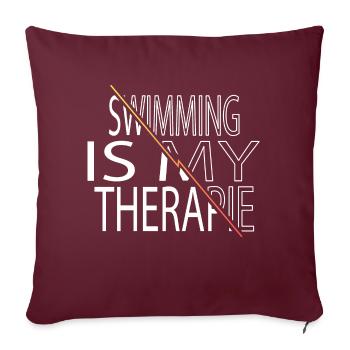 apnoe funny swimming bicycle bday statement - Sofa pillowcase 17,3'' x 17,3'' (45 x 45 cm) - burgundy - Front
