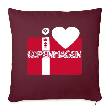 Copenhague - Housse de coussin décorative 45 x 45 cm - bordeaux - Devant